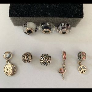 8 Authentic Pandora Charms (Bundle)